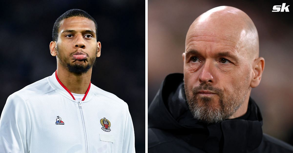 Jean-Clair Todibo (left) and Erik ten Hag