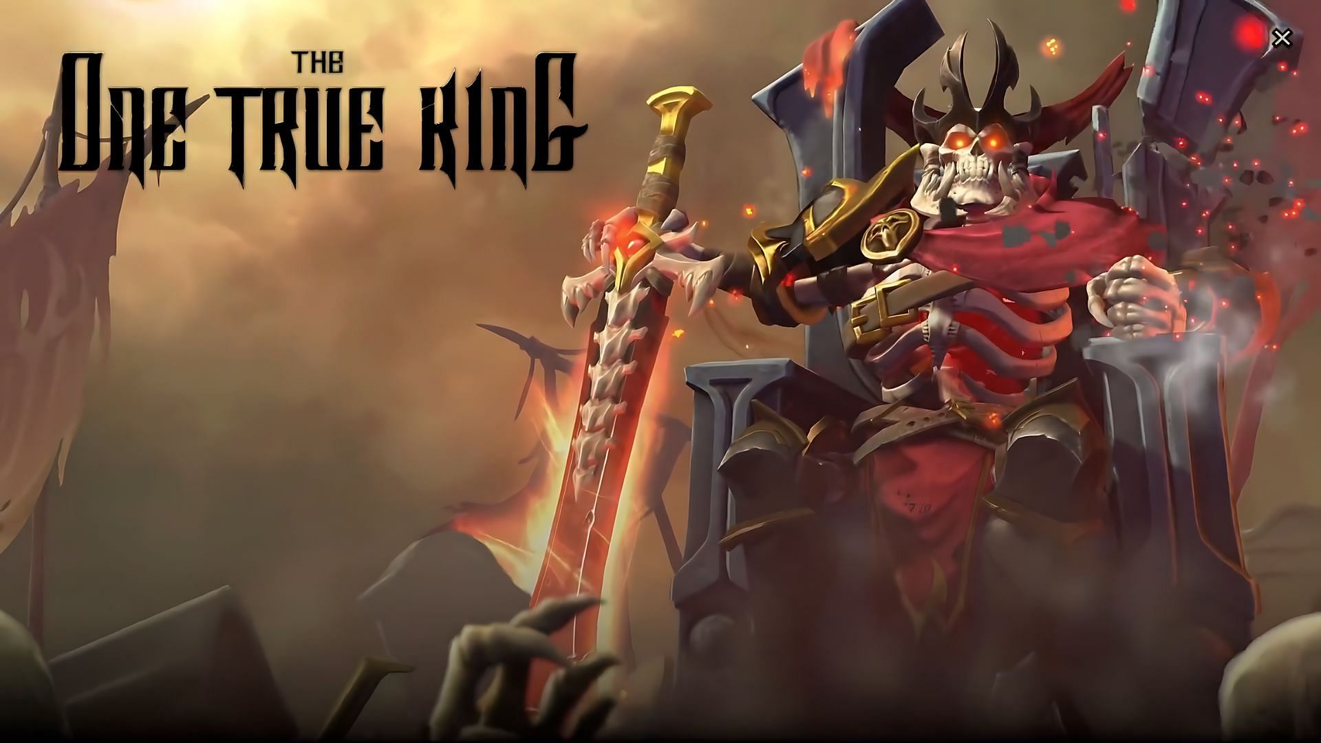 Wraith King&#039;s Arcana set (Image via Valve)