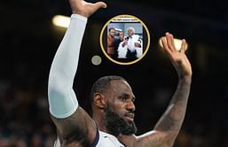 LeBron James in stitches over Ric Flair meme depicting his craze to play with Bronny James on Lakers