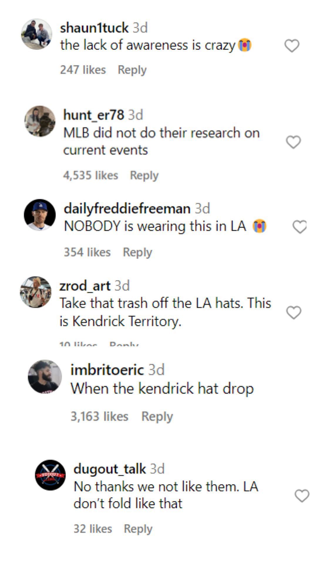 Instagram reactions to Drake and MLB&#039;s new collaboration (Source: Instagram/@mlb)