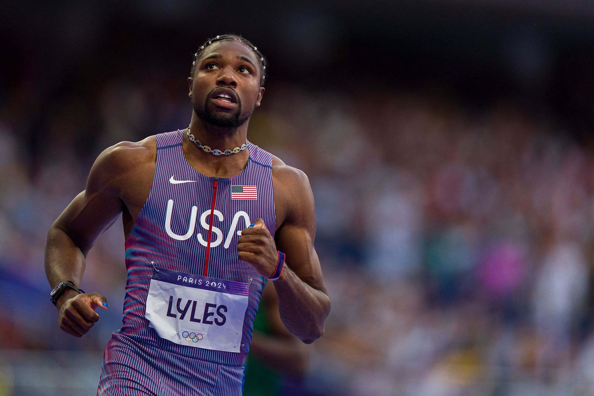 Noah Lyles seen here on the athletics track during the Olympic Games Paris 2024 | Getty