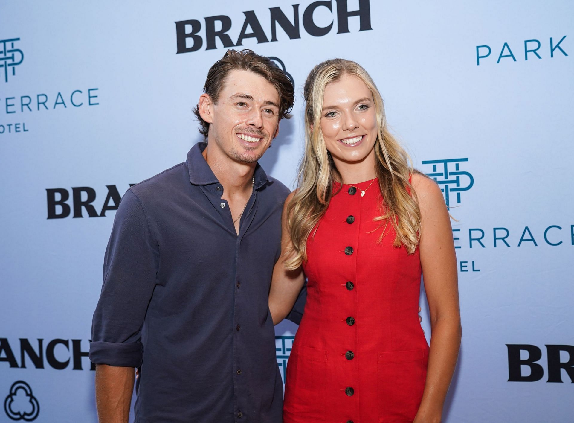 Alex de Minaur and Katie Boulter photographed together at a pre-US Open event (Picture: Getty)