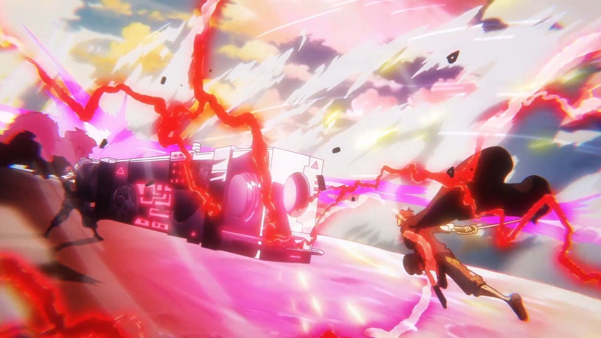 Shanks annihilates Eustass Kid (Image via Toei Animation)