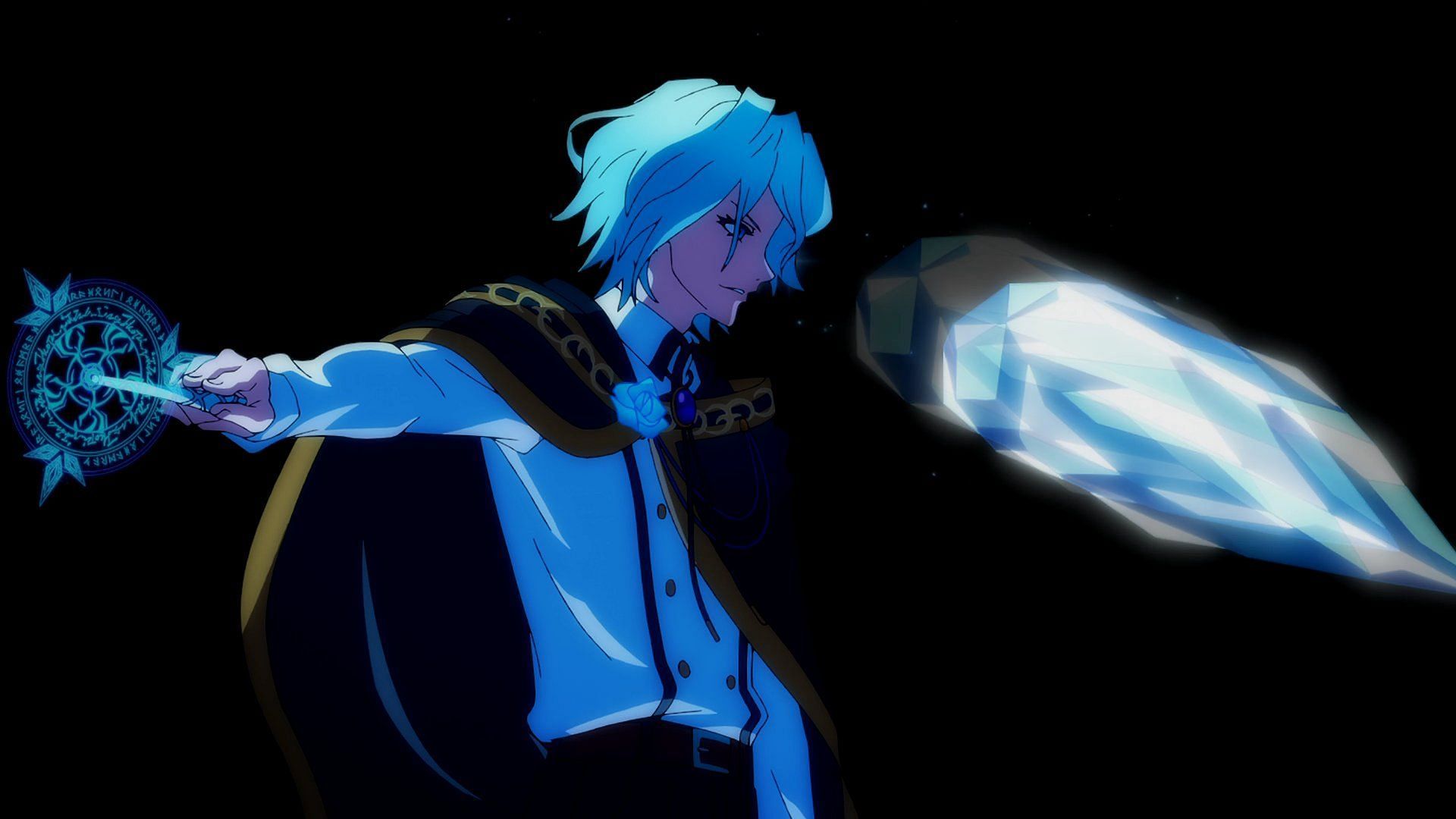 Julius demonstrates his ice magic in Wistoria: Wand and Sword episode 5 (Image via Actas and Bandai Namco Pictures)