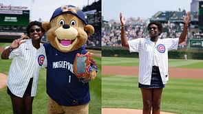 Watch: Dwyane Wade's daughter Zaya throws out first pitch at the Cubs game