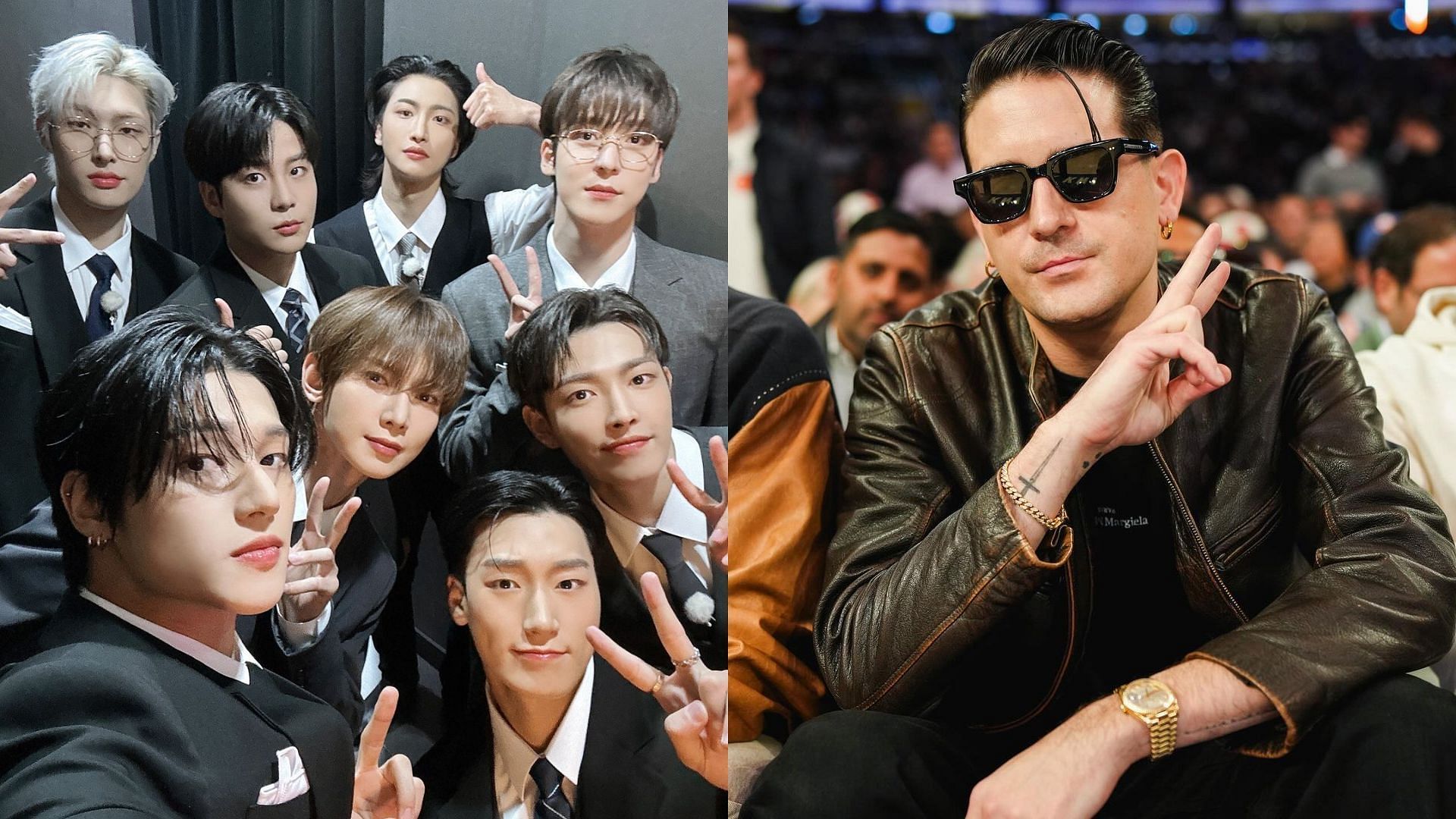 G-Eazy erupts negative fan reactions from the ATEEZ fandom (Images via Instagram/ateez_official and g-eazy)