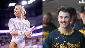 Olivia Dunne reacts as boyfriend Paul Skenes takes top spot in pitcher power rankings for the month