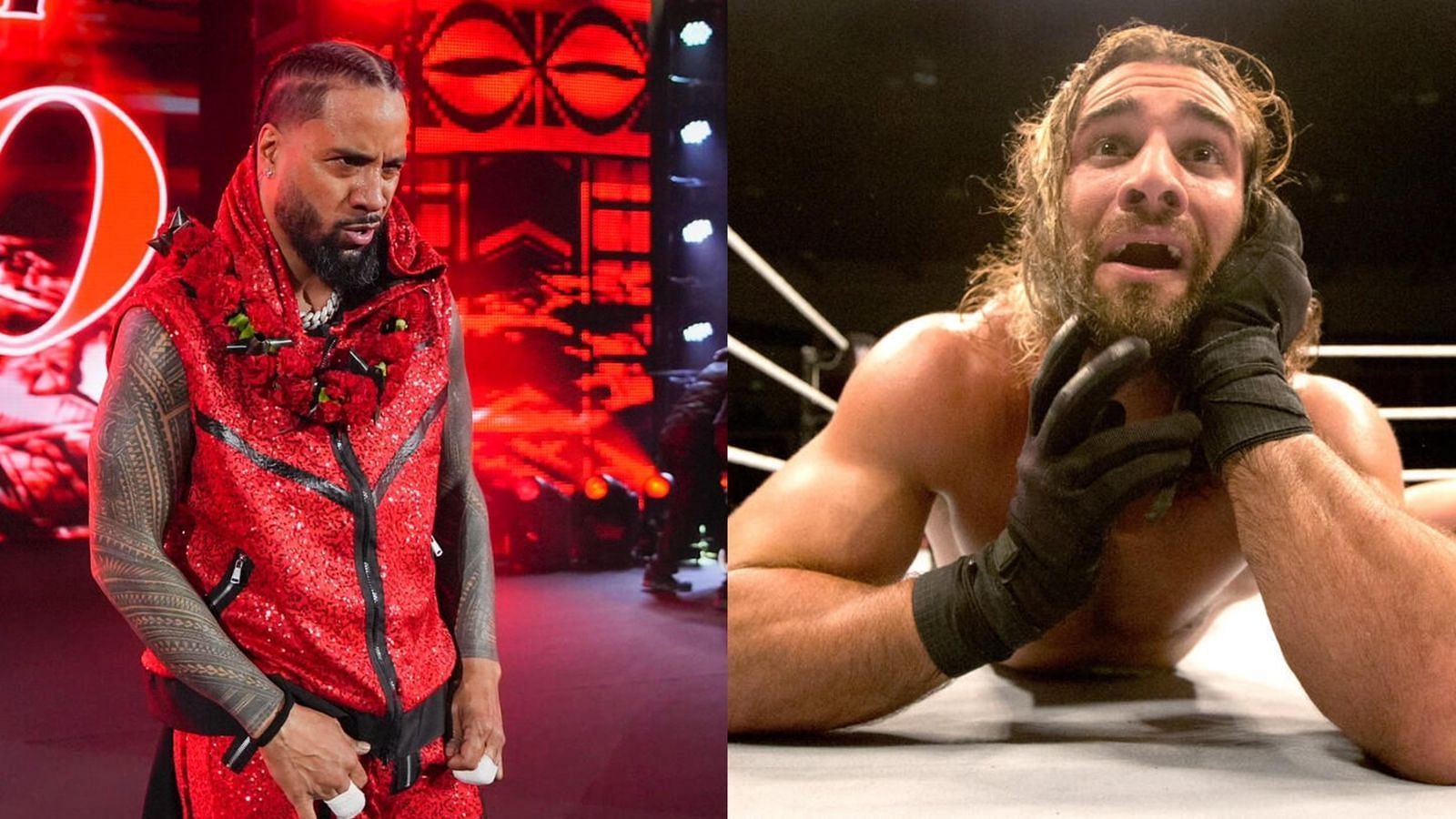Jimmy Uso (L); Seth Rollins (R) [Pics from WWE.com]