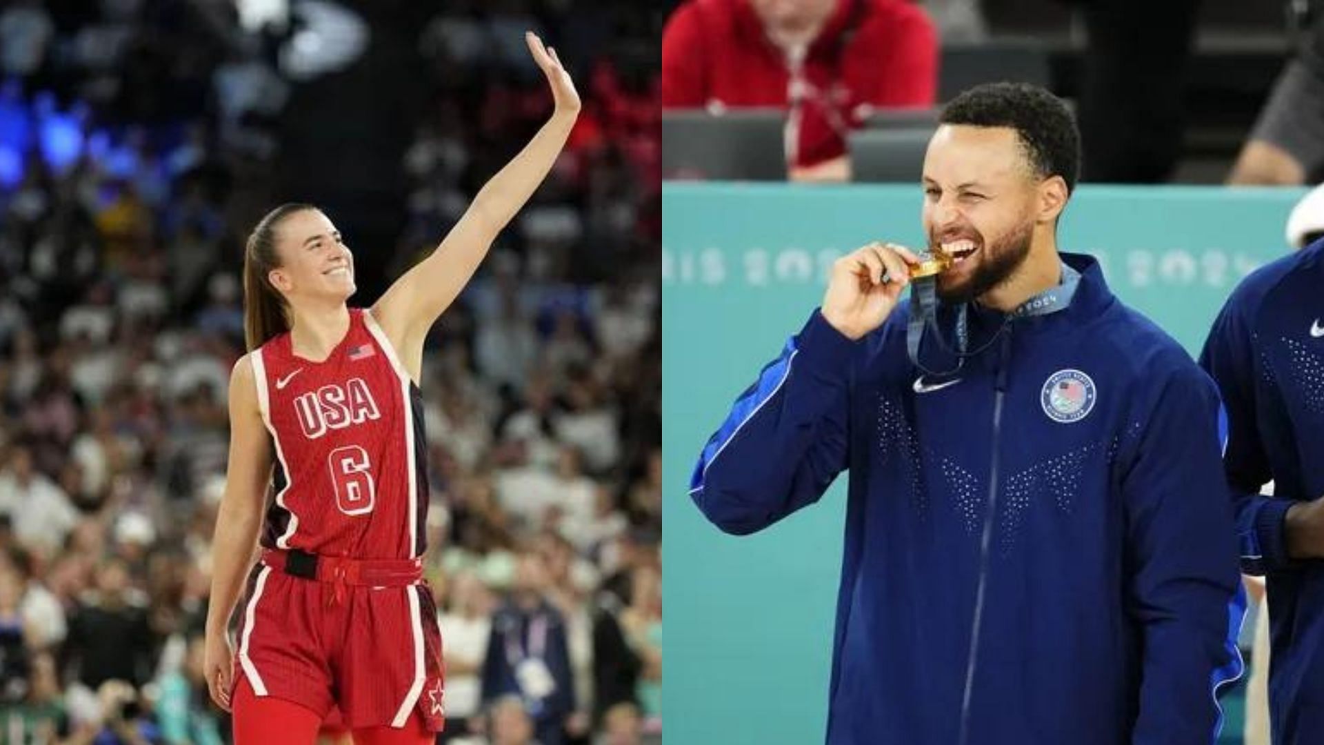 Sabrina Ionescu và Steph Curry giành huy chương vàng tại Thế vận hội Paris 2024. Tín dụng ảnh: Imagn