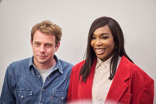 Fashion designer Jonathan Anderson and Venus Williams. (Image: Getty)