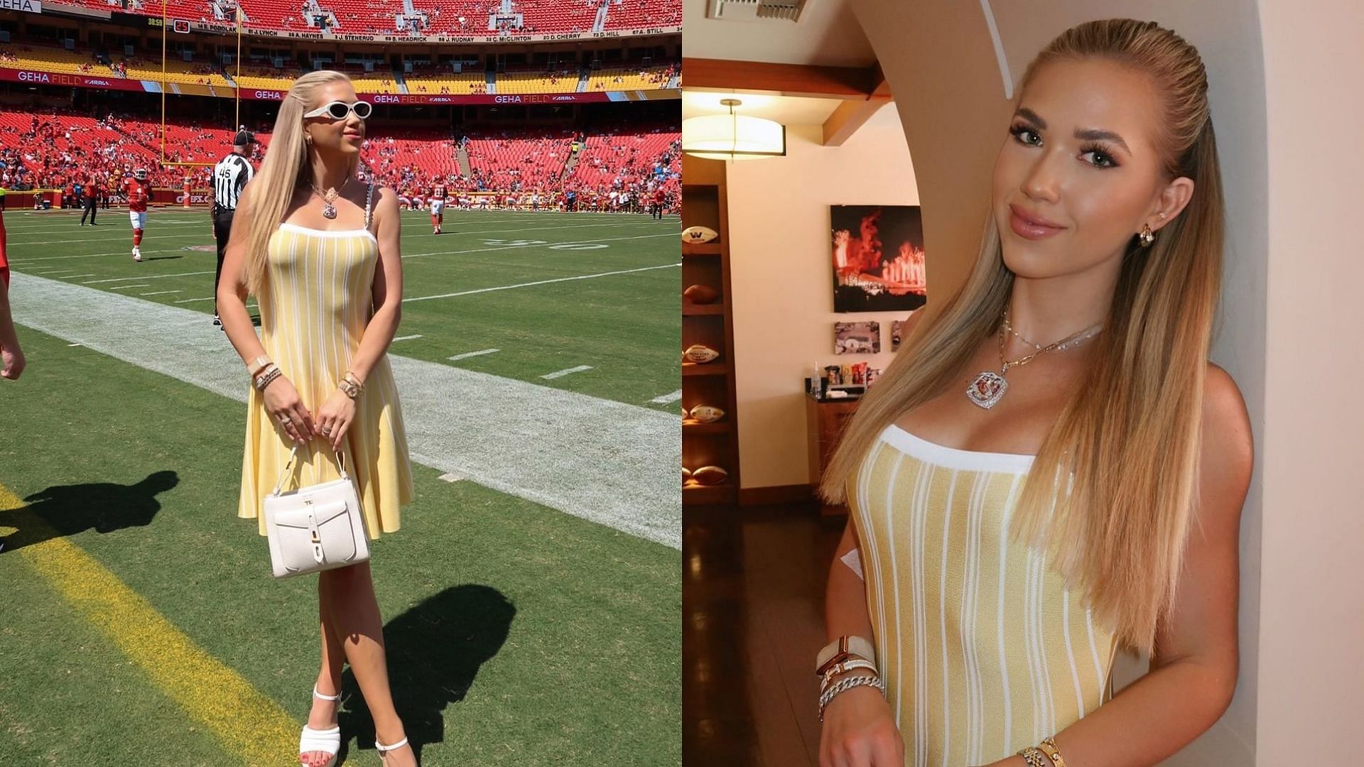 Gracie Hunt attends the Chiefs-Jaguars game