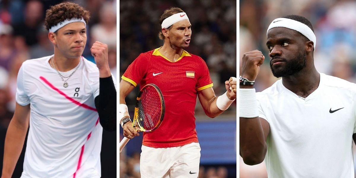 Frances Tiafoe, Ben Shelton, Rafael Nadal. source: Getty