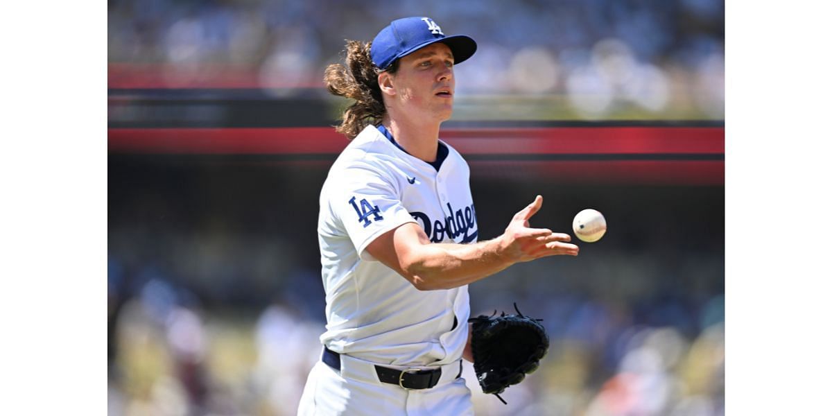 Tyler Glasnow during the Dodgers vs Pirates game on Aug. 11 (Image Credit - GETTY)