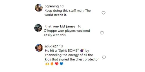Fans reacting to Logan O'Hoppe's unique Players Weekend outfit (Image Credit: Instagram / @mlb)