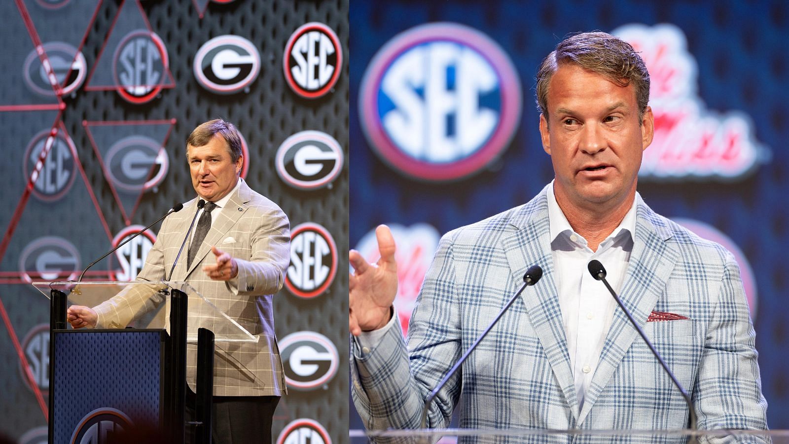 An All-SEC title game? Sign Kirby Smart of Georgia and Lane Kiffin of Ole Miss up on that idea. (Photo credits: IMAGN)