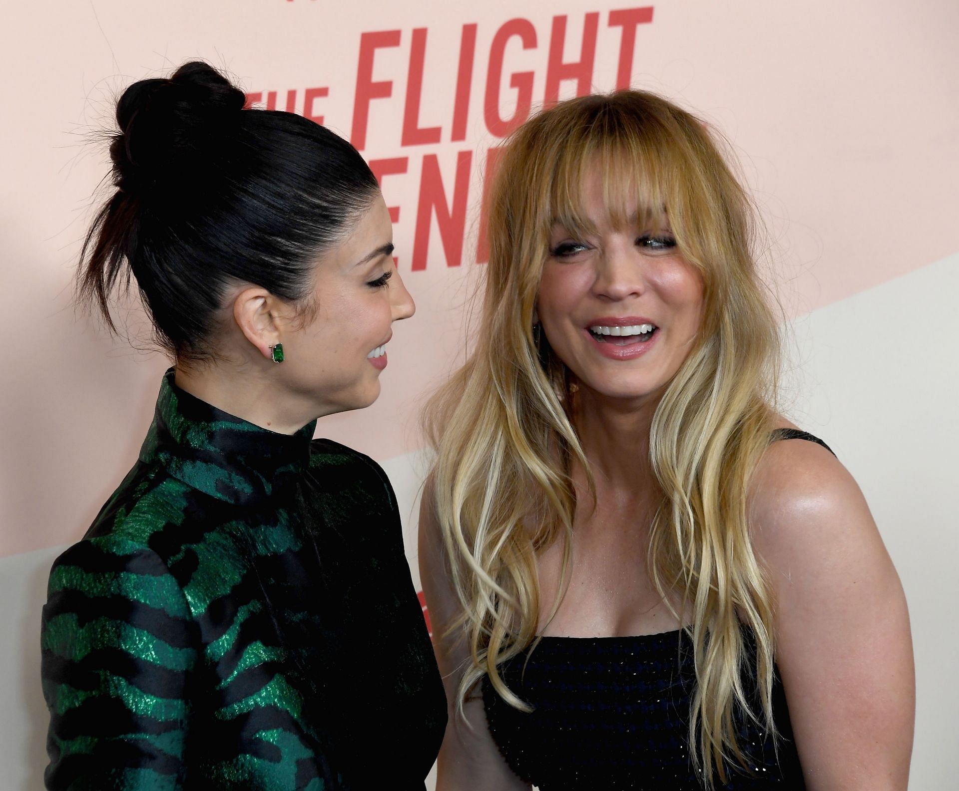 Briana and Kaley Cuoco at The Flight Attendant premiere (Image via Albert L. Ortega/Getty Images)