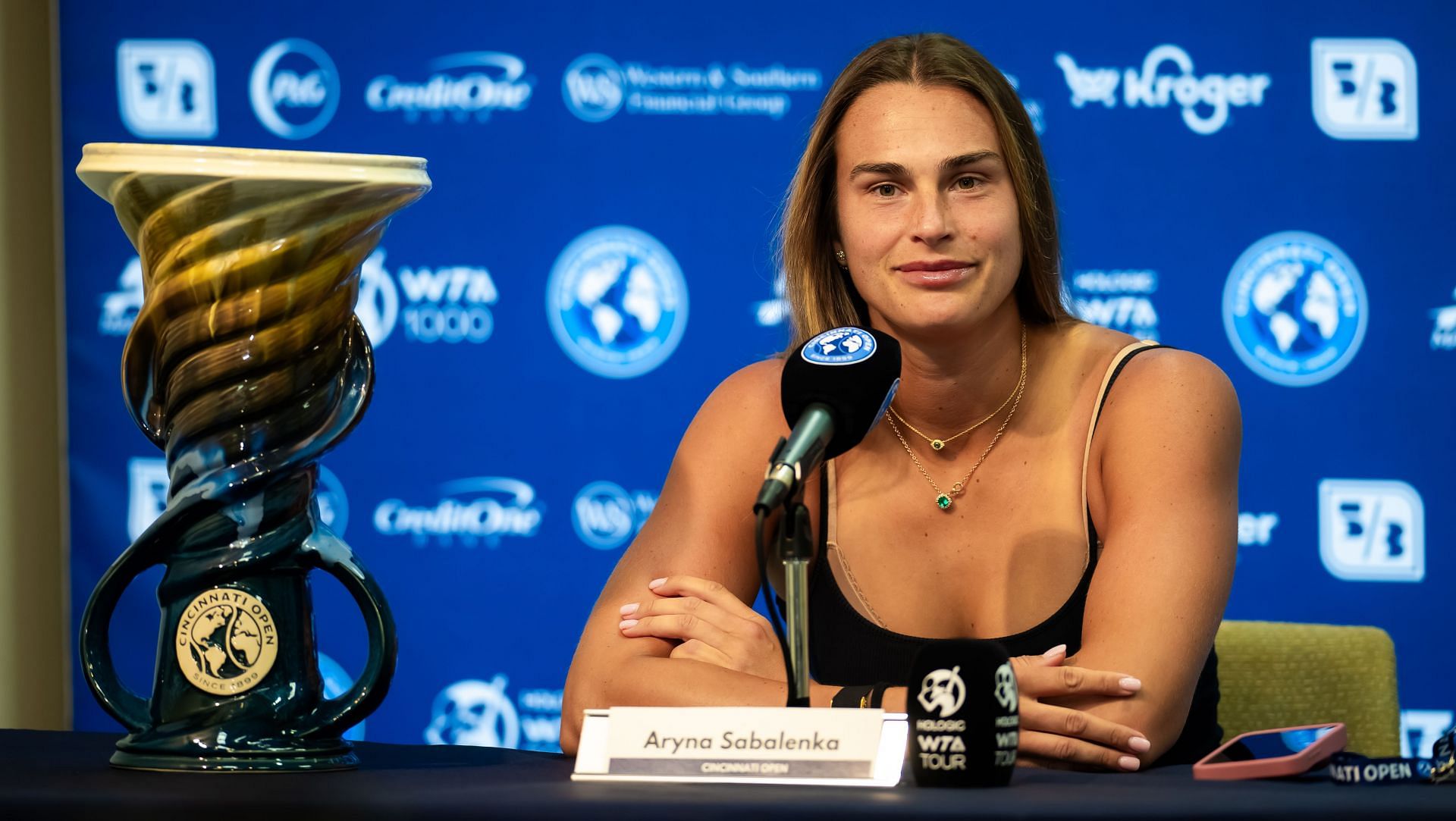 Sabalenka at the Cincinnati Open 2024 - Final Day (Image via Getty)