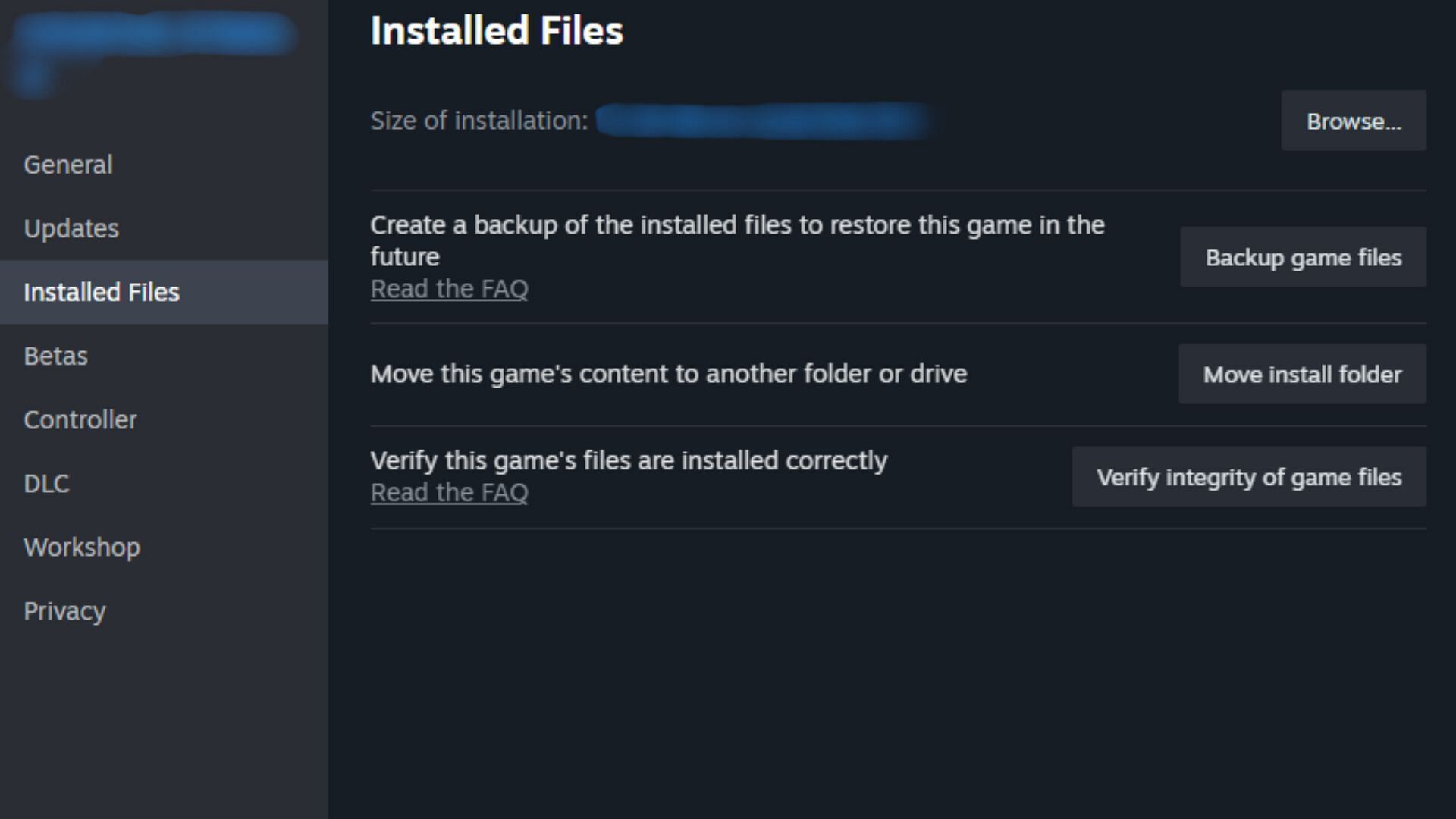 Verifying integrity of BO6 files via Steam (Image via Steam)