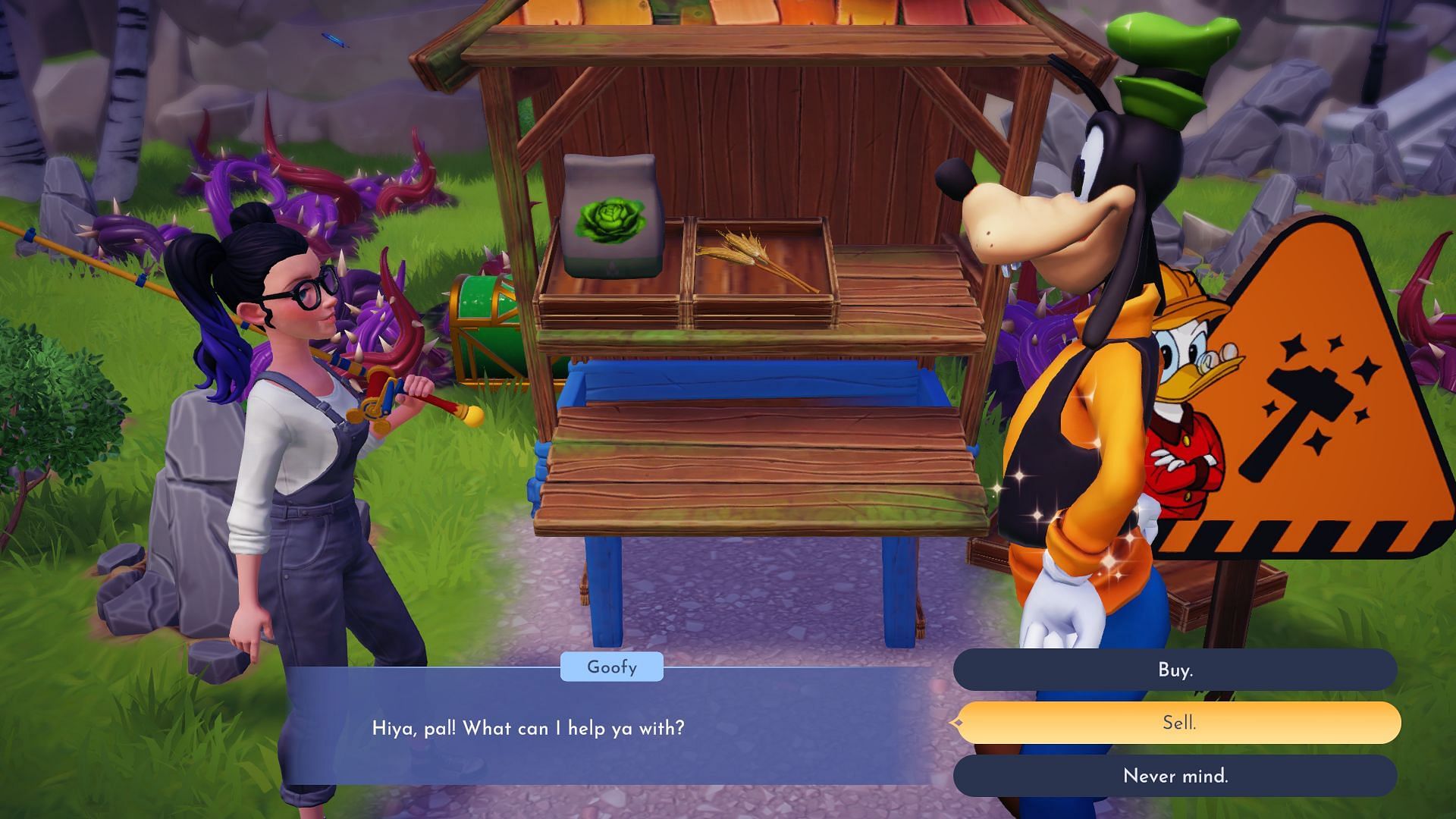 Ingredients can be purchased as seeds from Goofy&#039;s Stalls (Image via Gameloft)