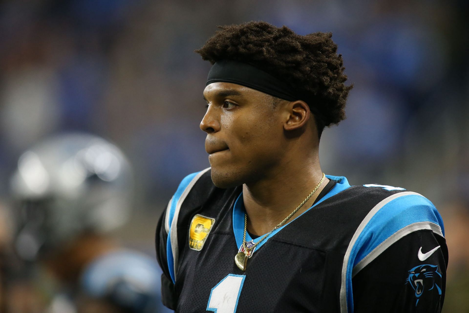 Cam Newton during NFL: NOV 18 Panthers at Lions - Source: Getty