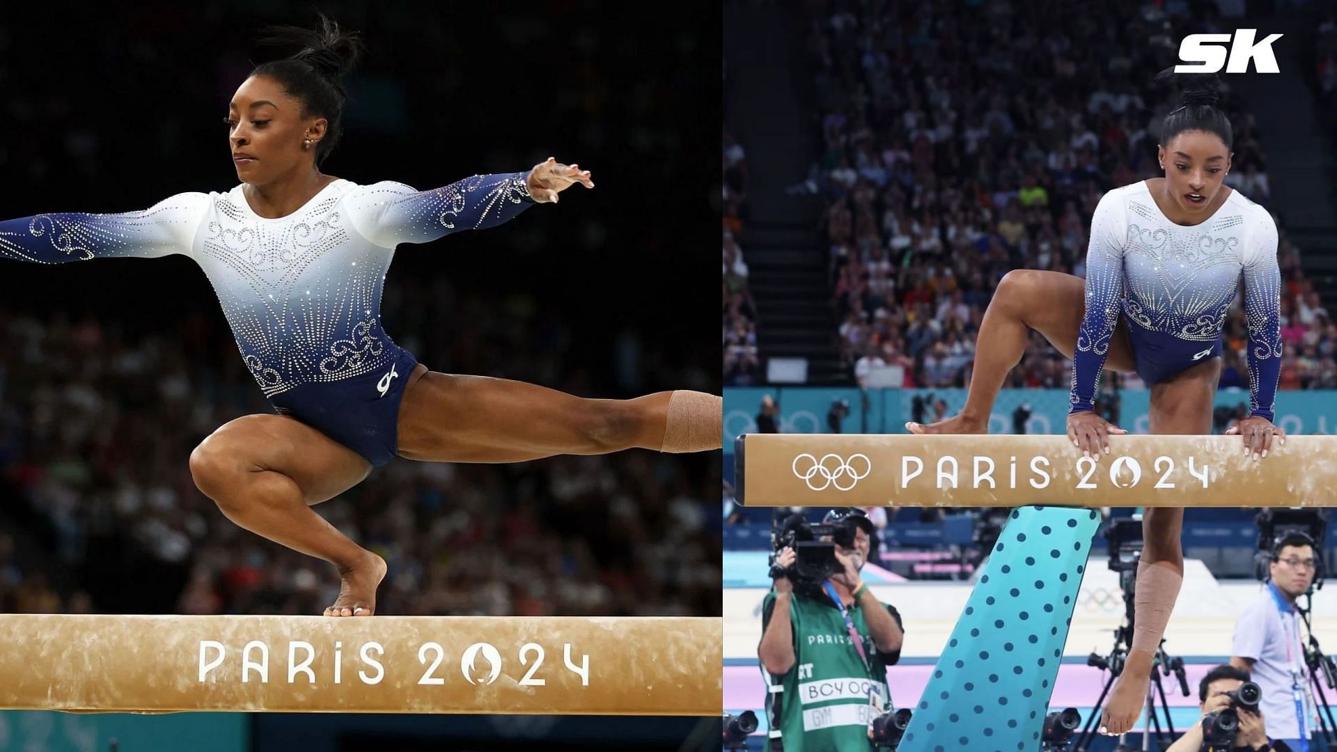 Simone Biles during the balance beam 