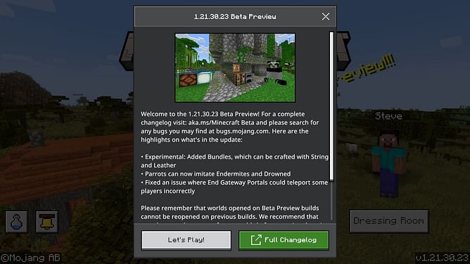 How to download Minecraft Bedrock 1.21.30.23 beta and preview