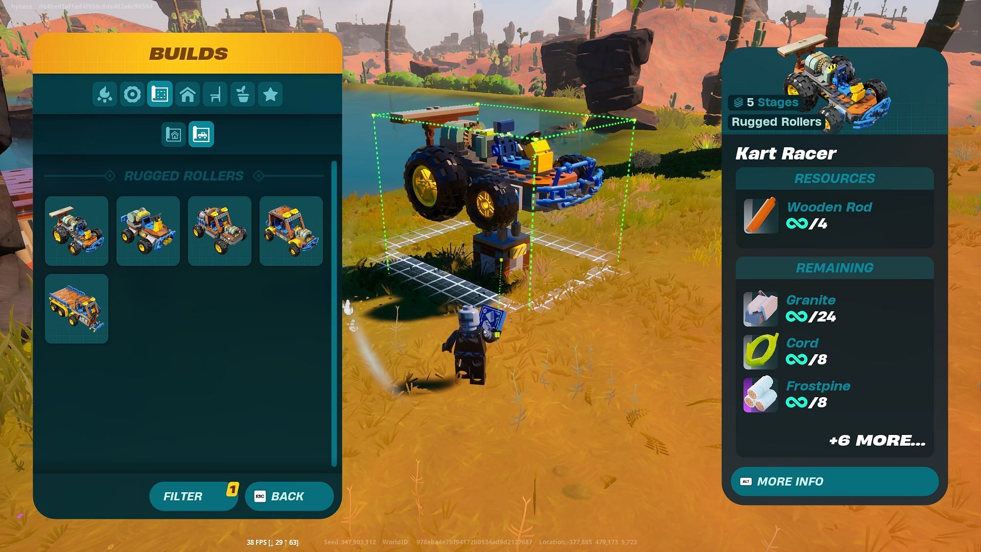 Kart Racer in the Build Menu (Image via Epic Games)