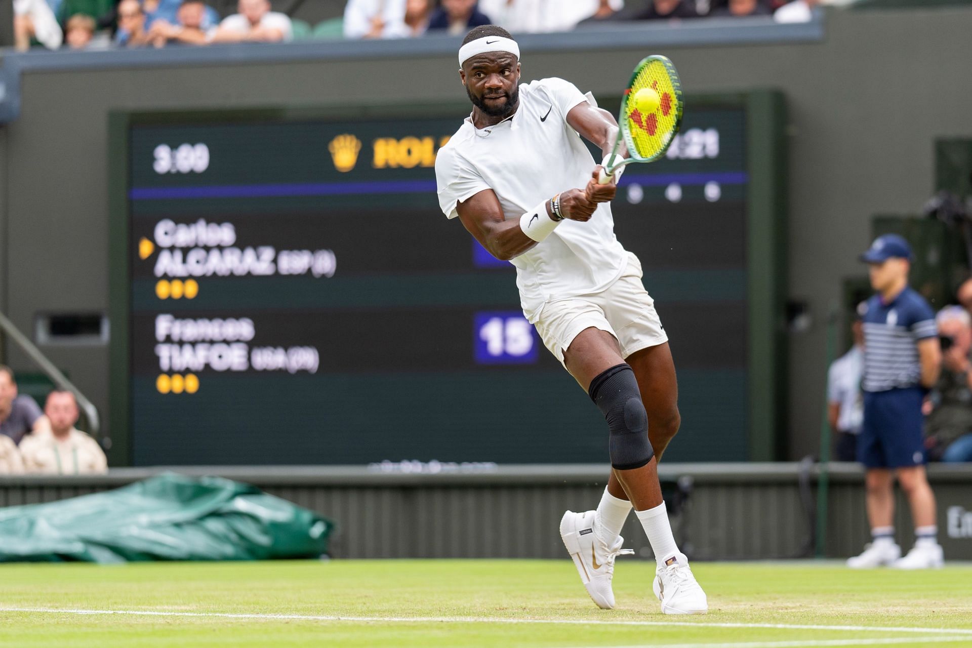 Tiafoe in action at Wimbledon (Source: Getty)