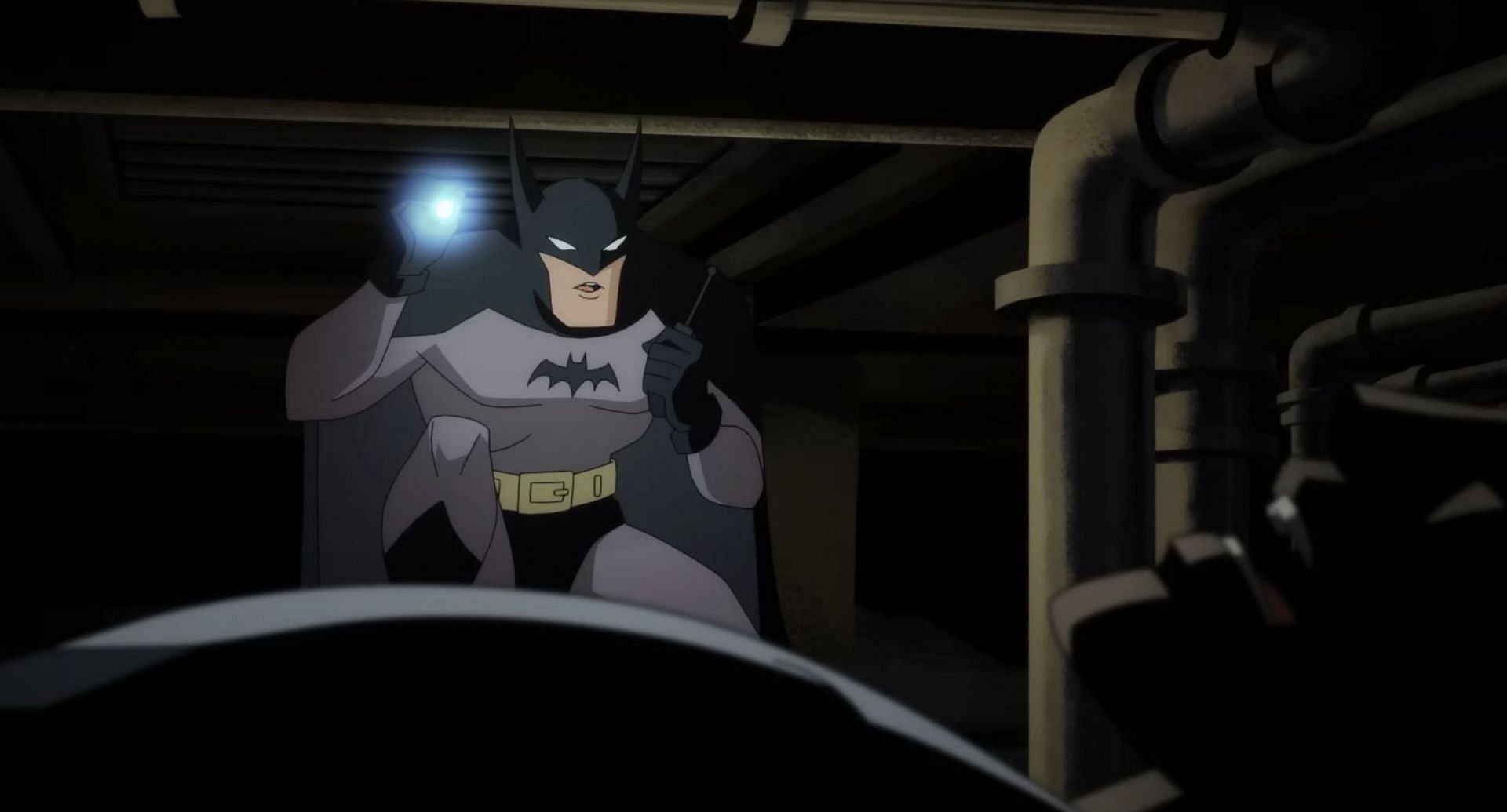 Batman is voiced by Hamish Linklater (Image via @DC/YouTube)