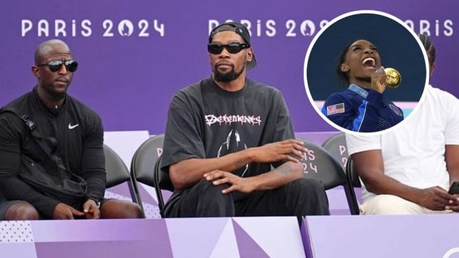 Kevin Durant drops two-word praise for Simone Biles' record-breaking 6th Olympic gold