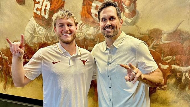 “Get tf away from him”: Texas fans react as former USC legend Matt Leinart poses with Longhorns QB Quinn Ewers