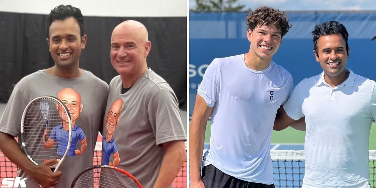 Vivek Ramaswamy has recently had interactions with Andre Agassi &amp; Ben Shelton (Images: X)