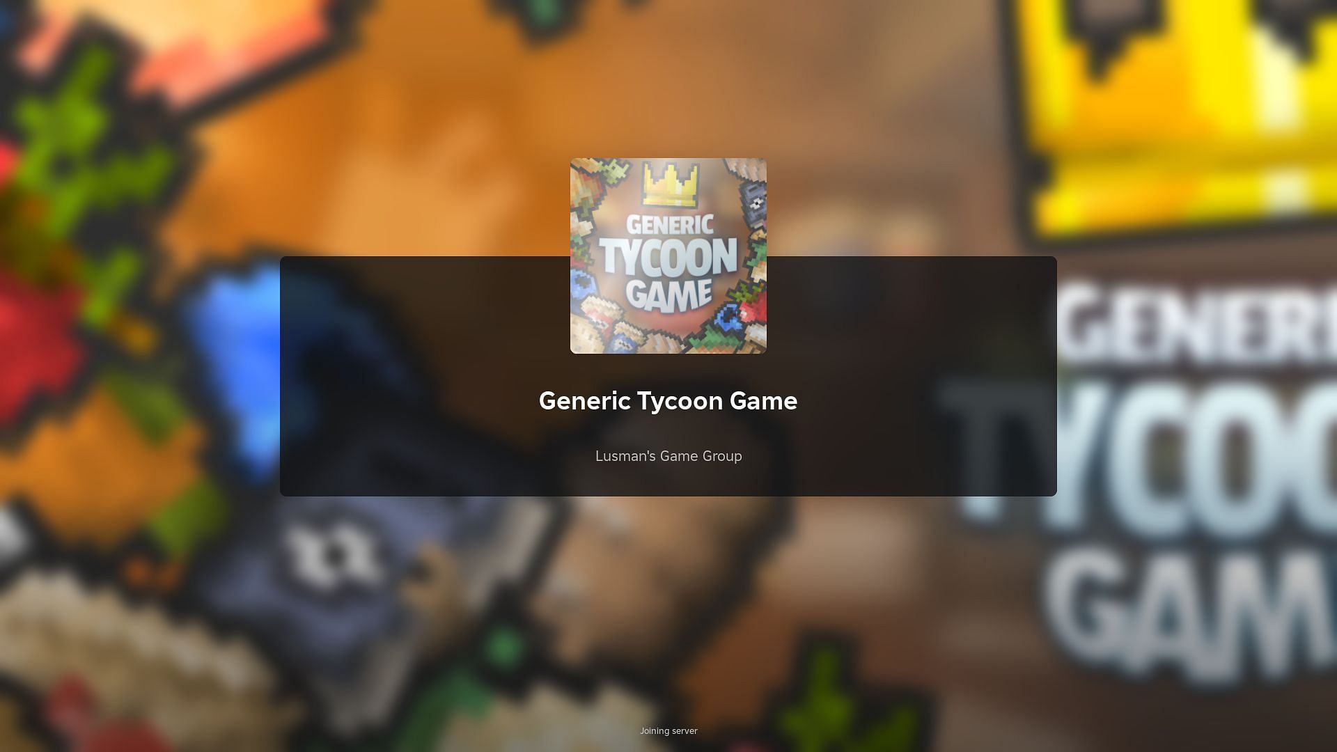 Roblox Generic Tycoon Game