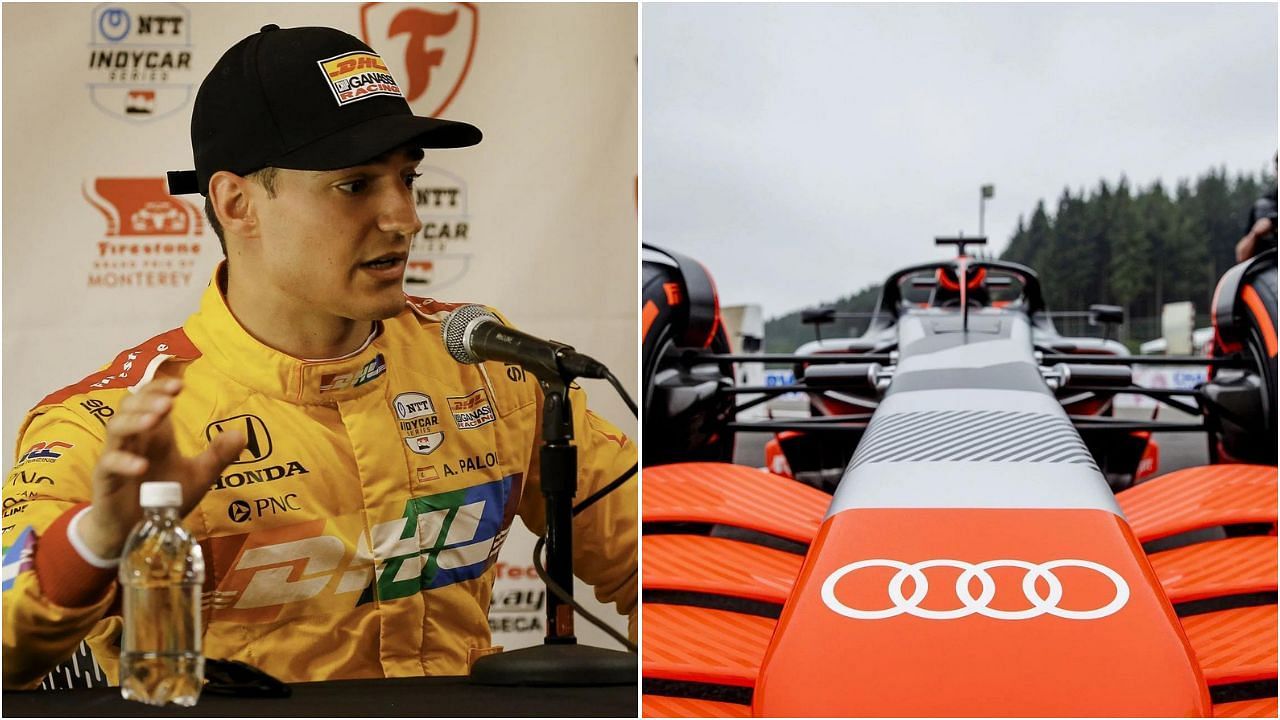 Alex Palou and Audi F1 Prototype Car. Credit: Getty Images