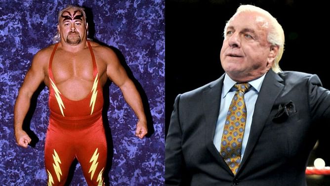 Ric Flair reacts after wrestling legend Kevin Sullivan passes away