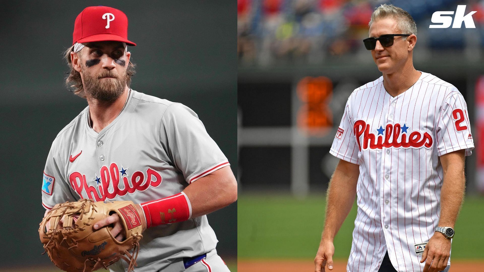 Phillies legend Chase Utley praises Bryce Harper on his growth and maturity with the club (Photo Source: IMAGN)