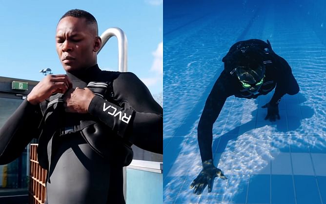 Israel Adesanya currently undergoing intense underwater training to reclaim middleweight title from Dricus du Plessis at UFC 305