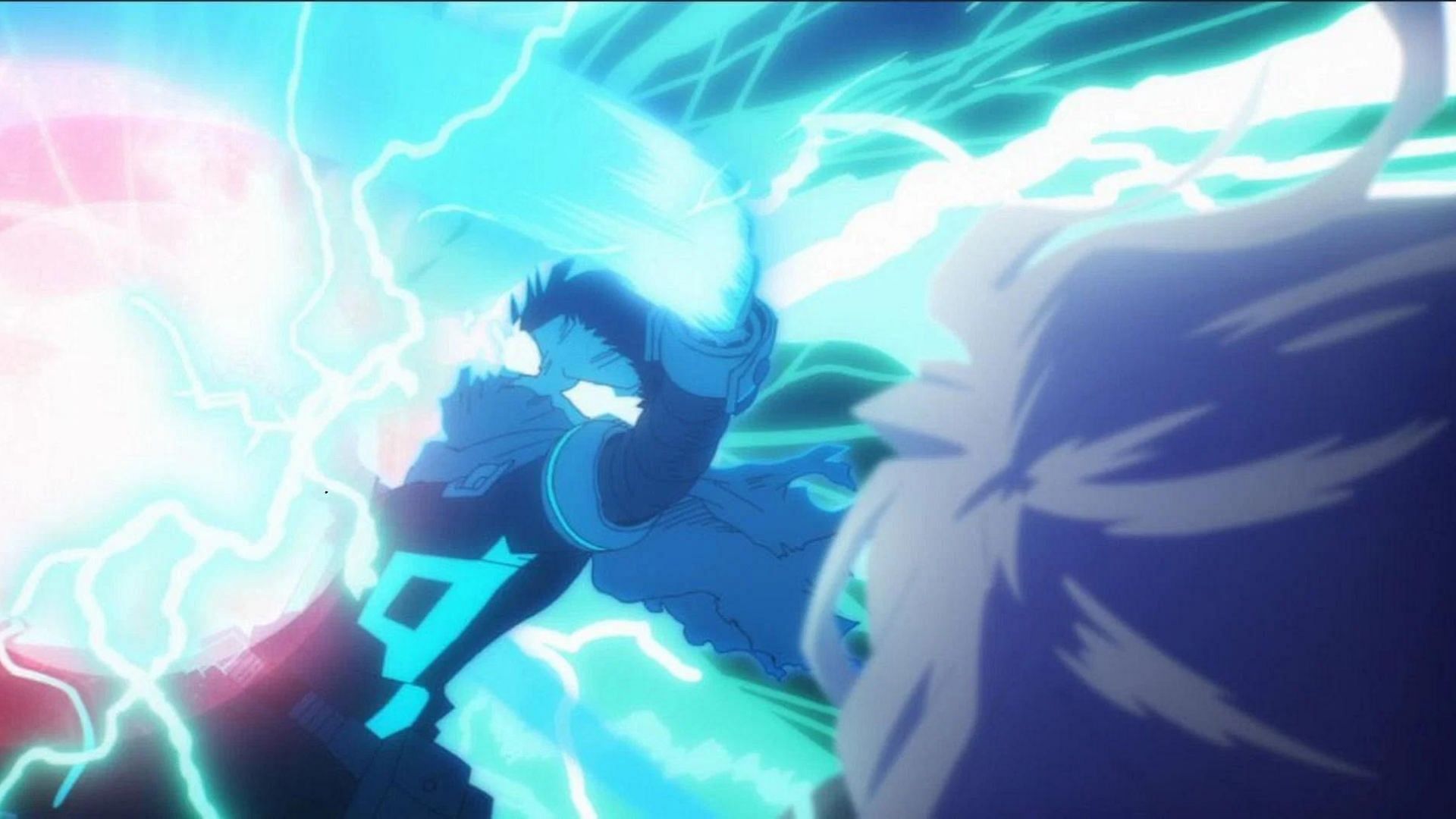 Deku vs Shigaraki as shown in the anime (Image via Bones)