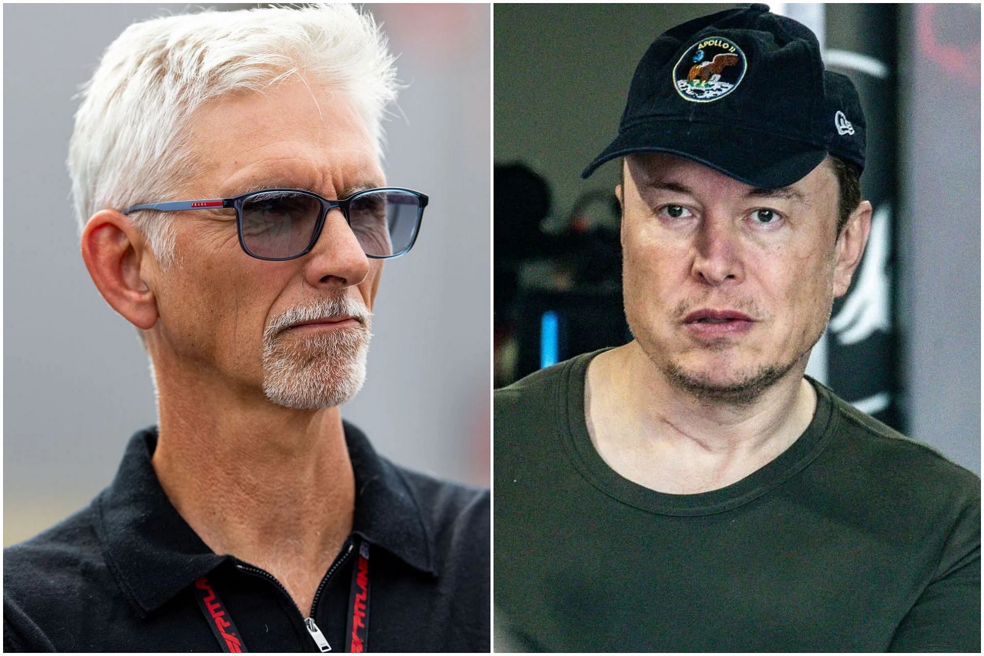 Damon Hill (L) and Elon Musk (R) (Images via Getty)