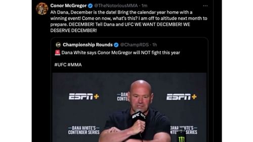 Conor McGregor's tweet