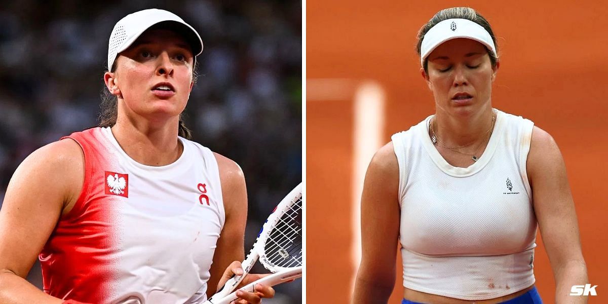 Iga Swiatek (L) and Danielle Collins (Images: Getty)