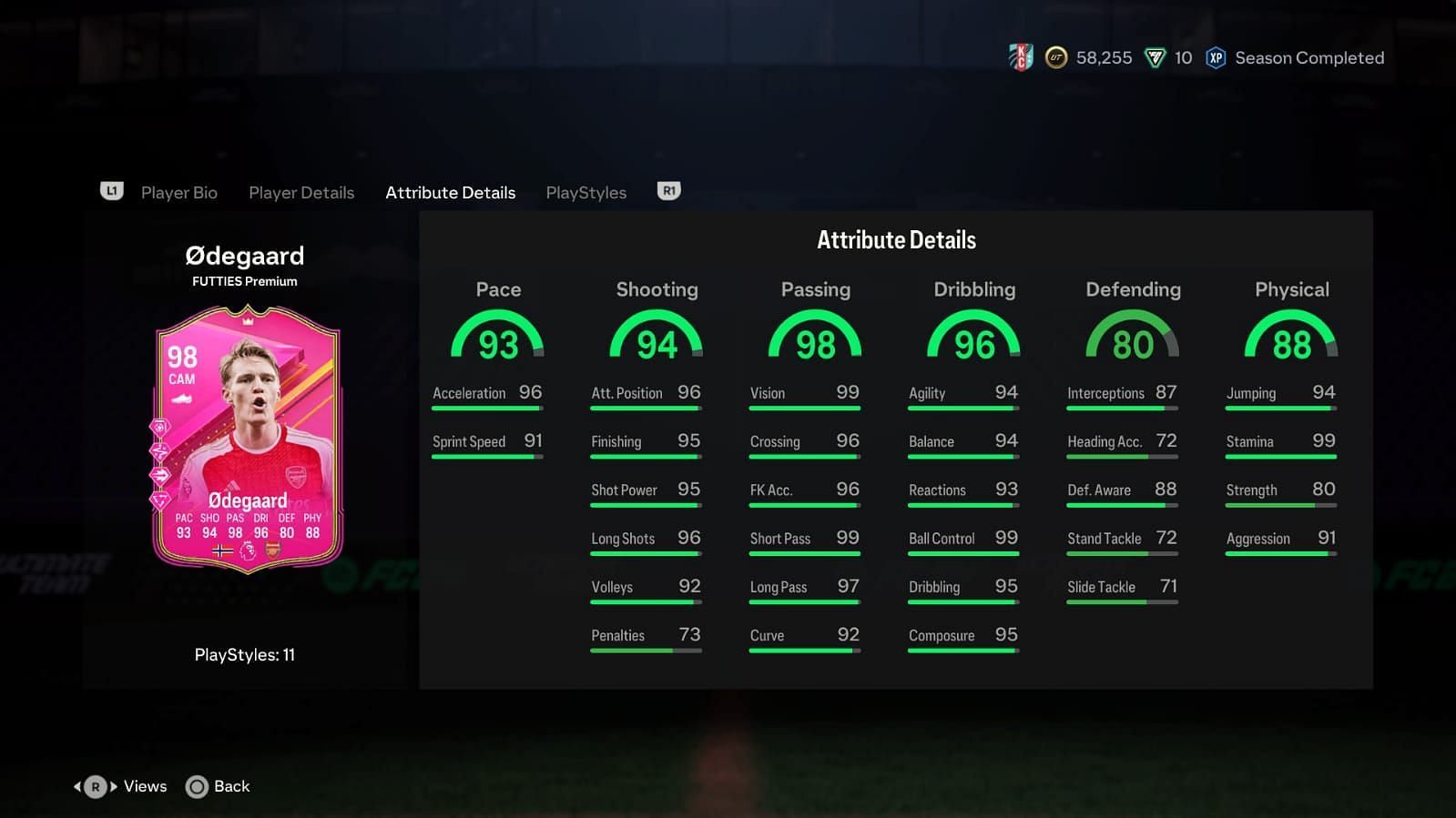 The card has amazing stats (Image via EA Sports)