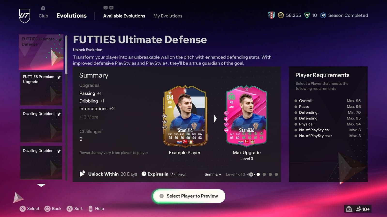 Stanisic can be upgraded (Image via EA Sports)