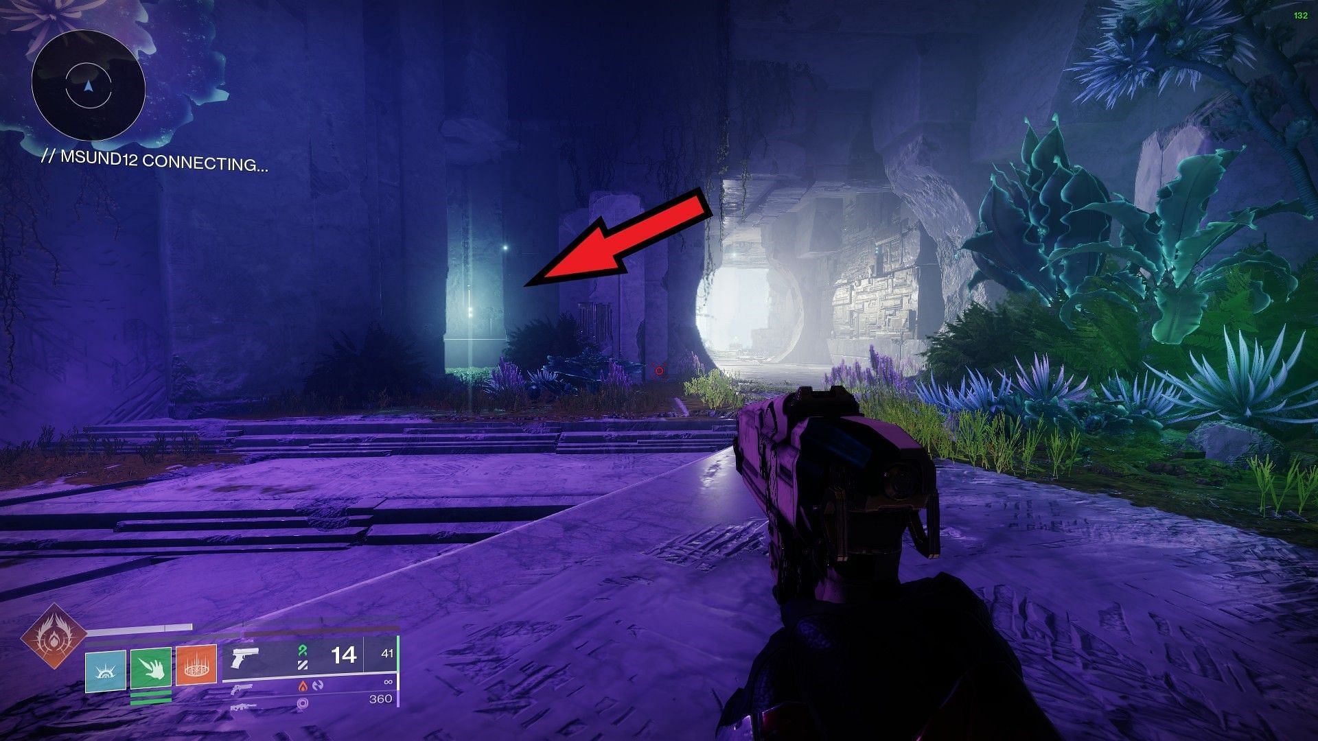 The secret room to the left inside Destiny 2 Encore Overture (Image via Bungie)