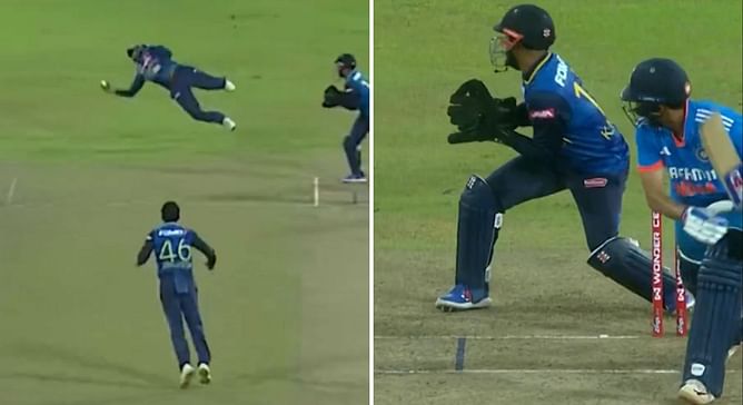 [Watch] Kamindu Mendis takes absolute screamer of a catch to dismiss Shubman Gill in IND vs SL 2nd ODI