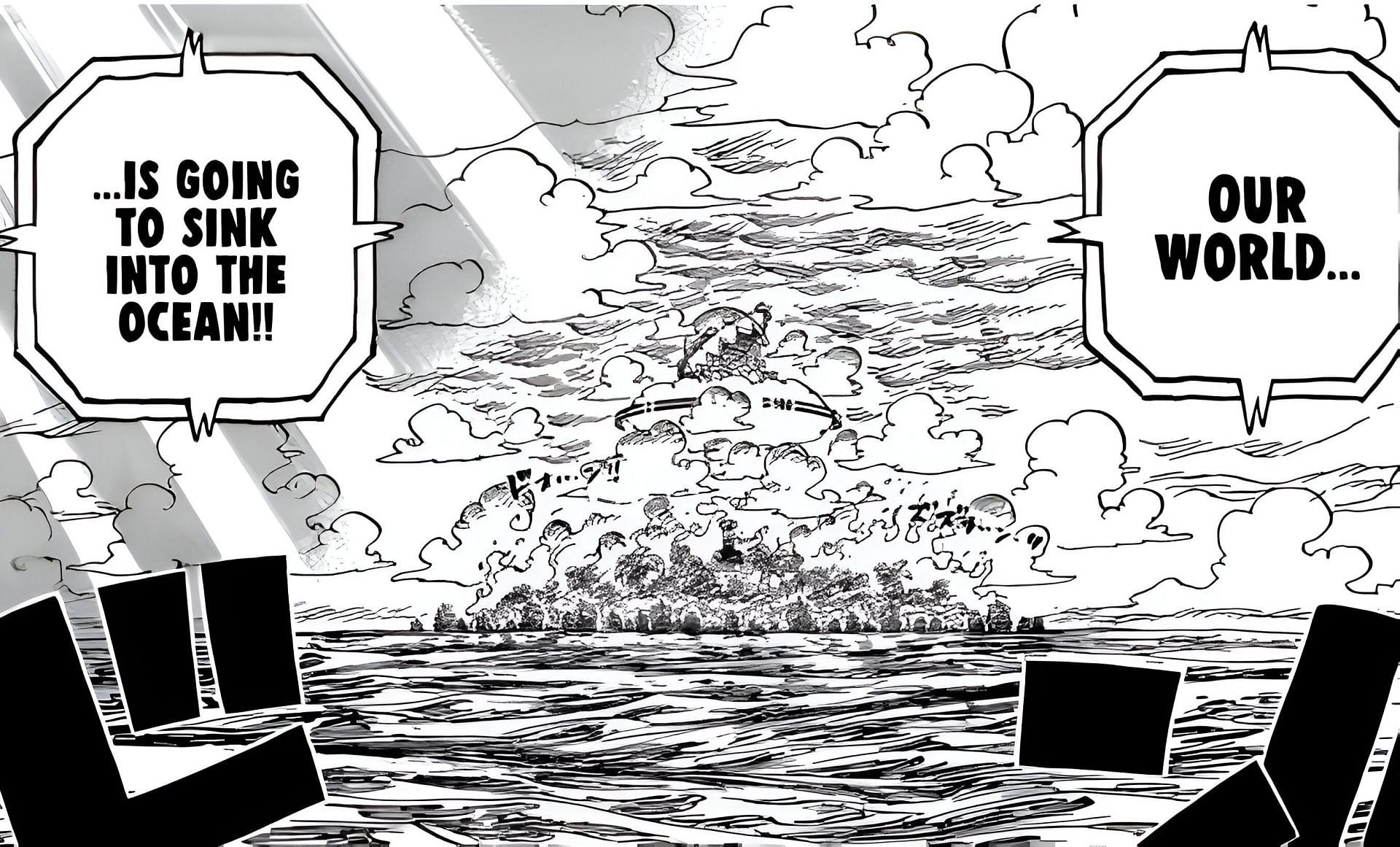 Vegapunk&#039;s message regarding the world sinking (Image via Shueisha)