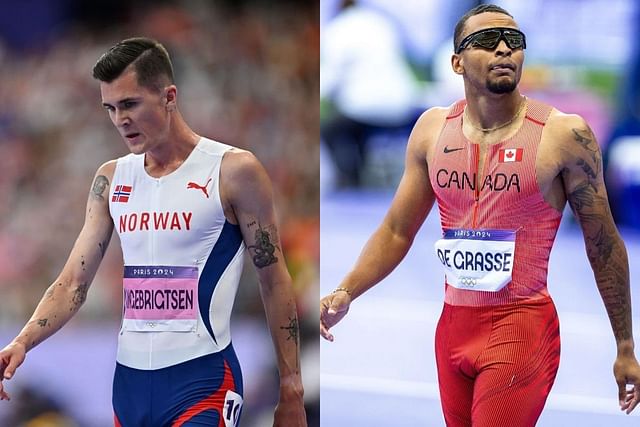 Jakob Ingebrigtsen and Andre de Grasse, Paris Olympics - Source: Getty 