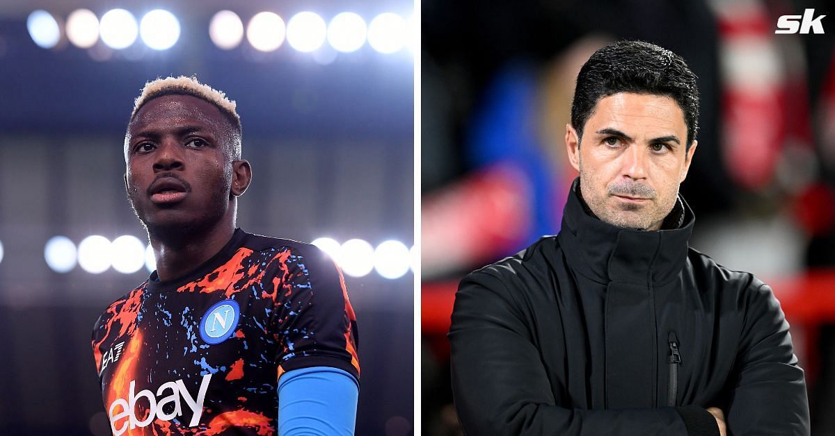 Victor Osimhen (left) and Mikel Arteta