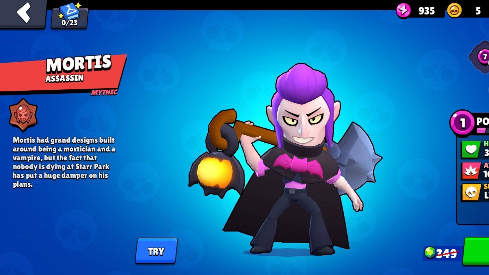 Mortis is a very rare Mythic character (Image via Supercell)