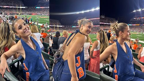 Jake Browning's girlfriend Stephanie Niles documented the Bengals' first preseason game.(image credits: instagram/nileees)